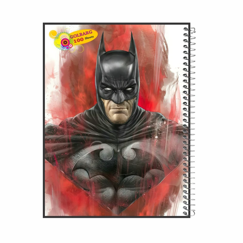 دفتر مشق 100 برگ گلبرگ طرح بتمن کد 100851