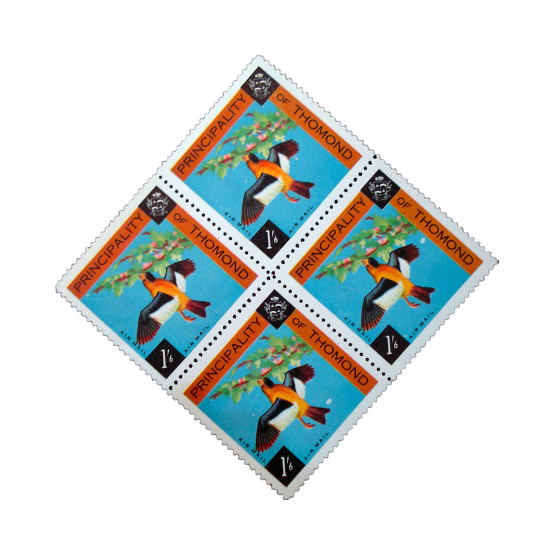 تمبر یادگاری مدل پرنده کد bc-1314 بسته 4 عددی