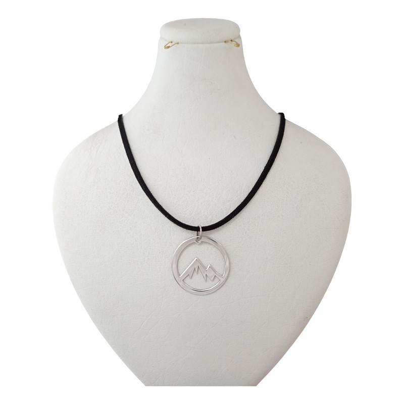 گردنبند نقره مردانه ترمه 1 طرح کوه کد ba 001