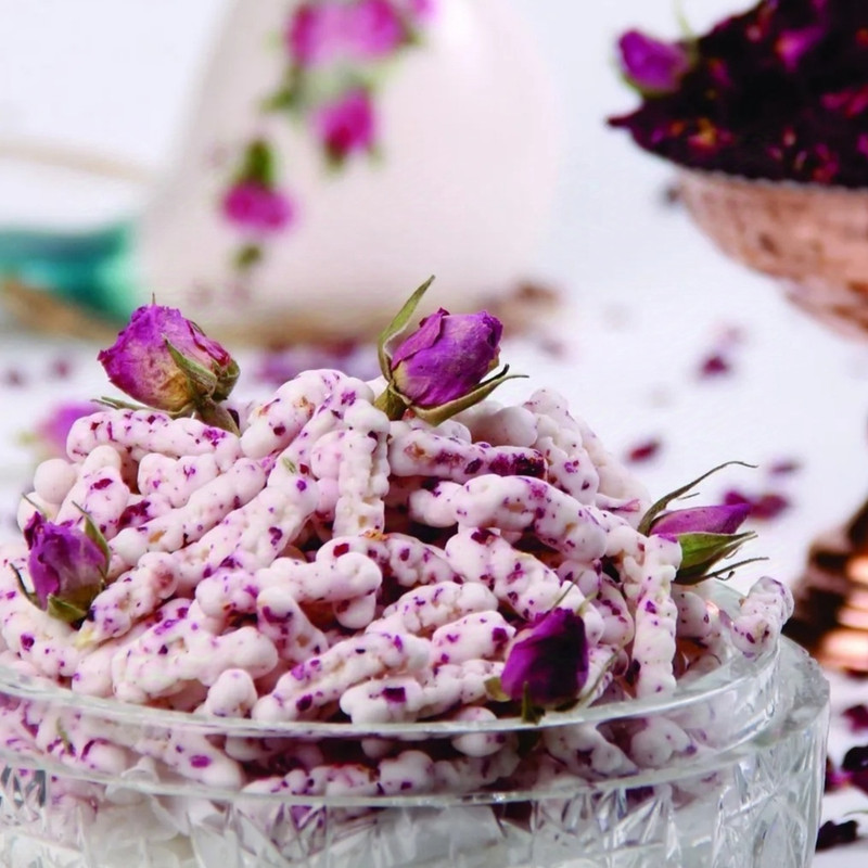 نقل ریز خلال بادام درختی گل محمدی - 370 گرم