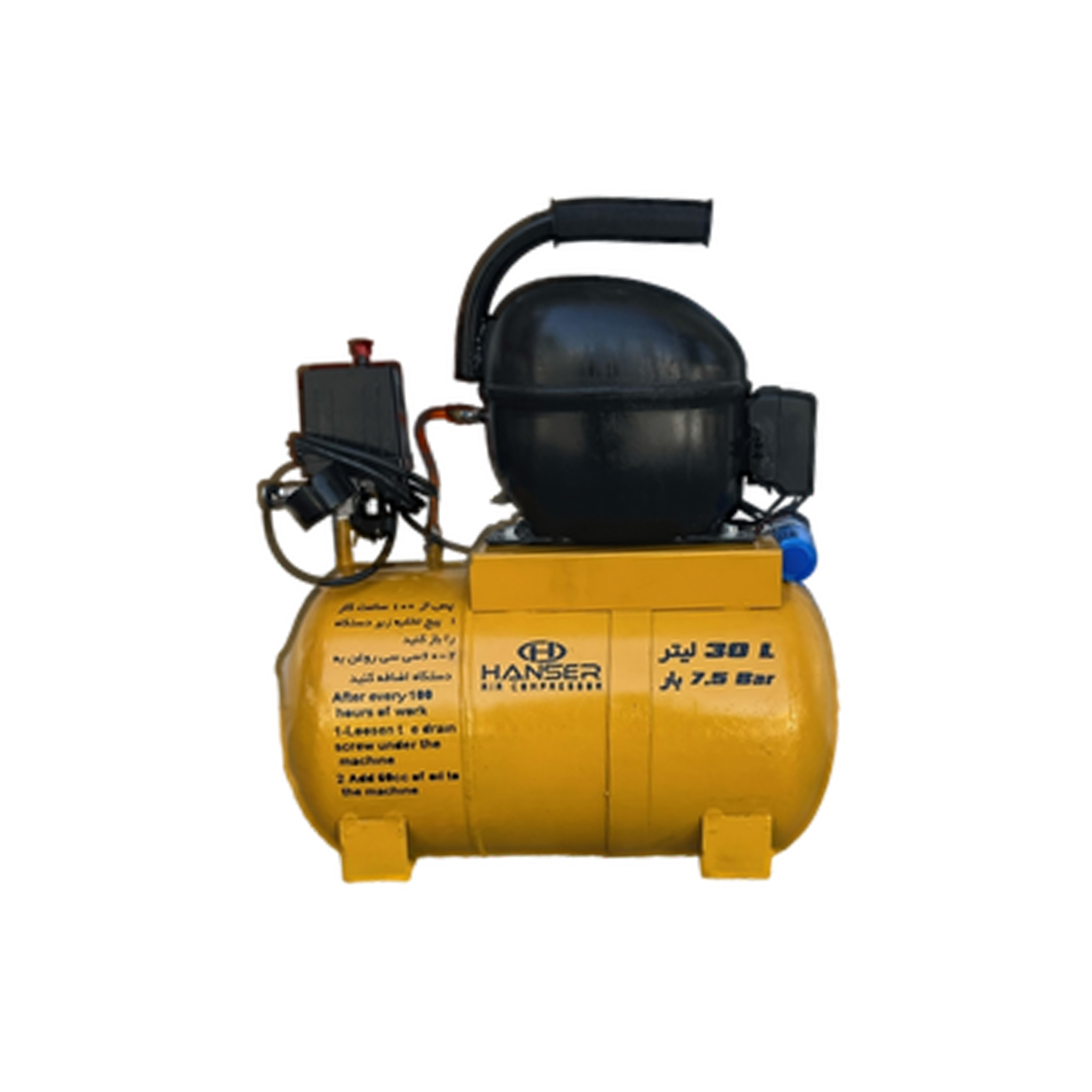 کمپرسور هوا هنسر مدل H3075 ظرفیت 30 لیتر