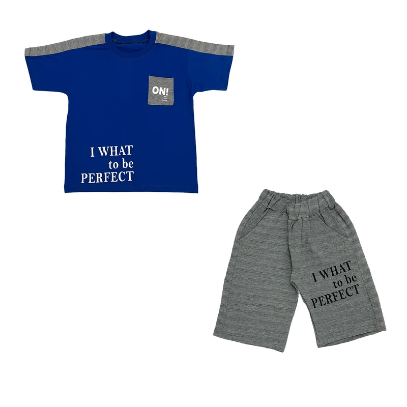 ست تی شرت آستین کوتاه و شلوارک پسرانه مدل PERFECT