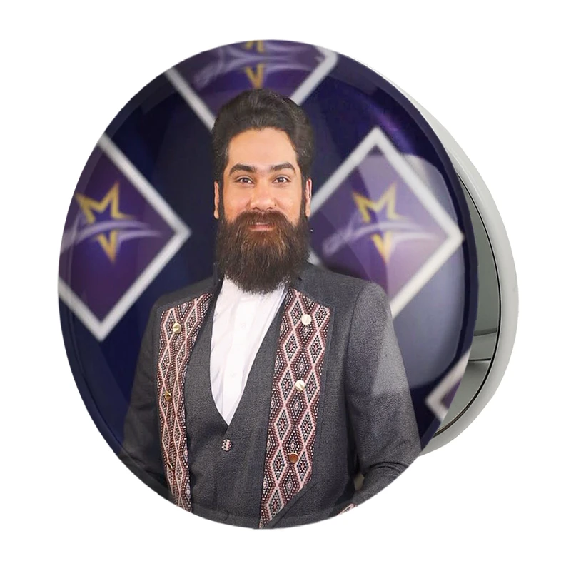 آینه جیبی خندالو طرح علی زندوکیلی مدل تاشو کد 4036 