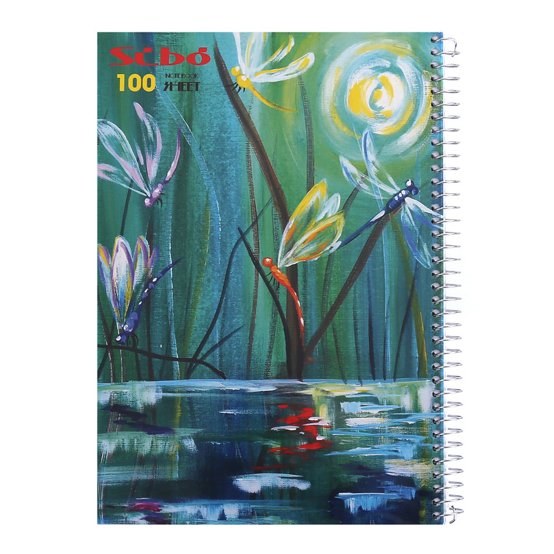 دفتر مشق 100 برگ سیبو طرح سنجاقک کد S-308