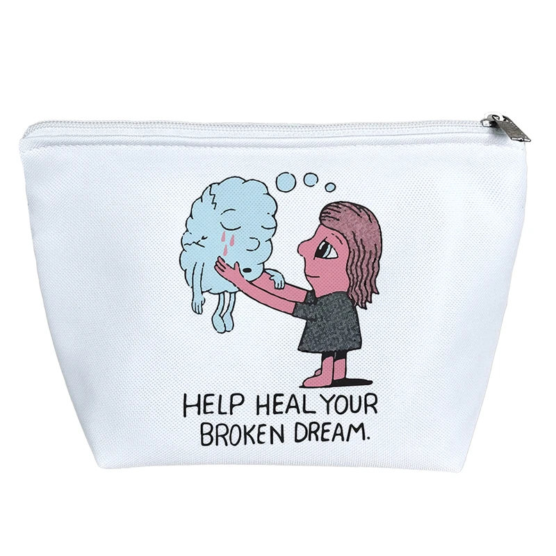 کیف لوازم آرایش دخترانه خندالو مدل Help Heal Your Broken Dream کد 6964