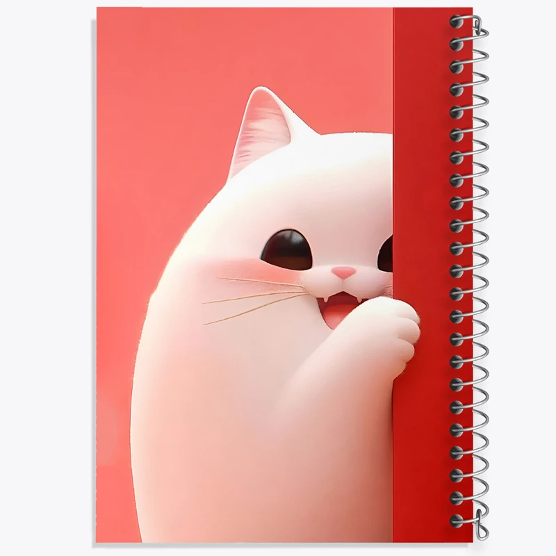 دفتر مشق 50 برگ خندالو طرح گربه کیوت کد N2716