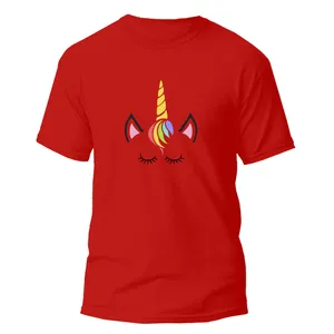 تی شرت آستین کوتاه دخترانه مدل Unicorn کد 012