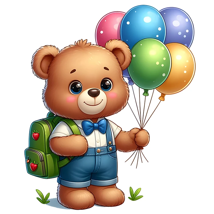 استیکر پارچه و لباس پاد آفرین مدل خرس کوچولو کد DKST649