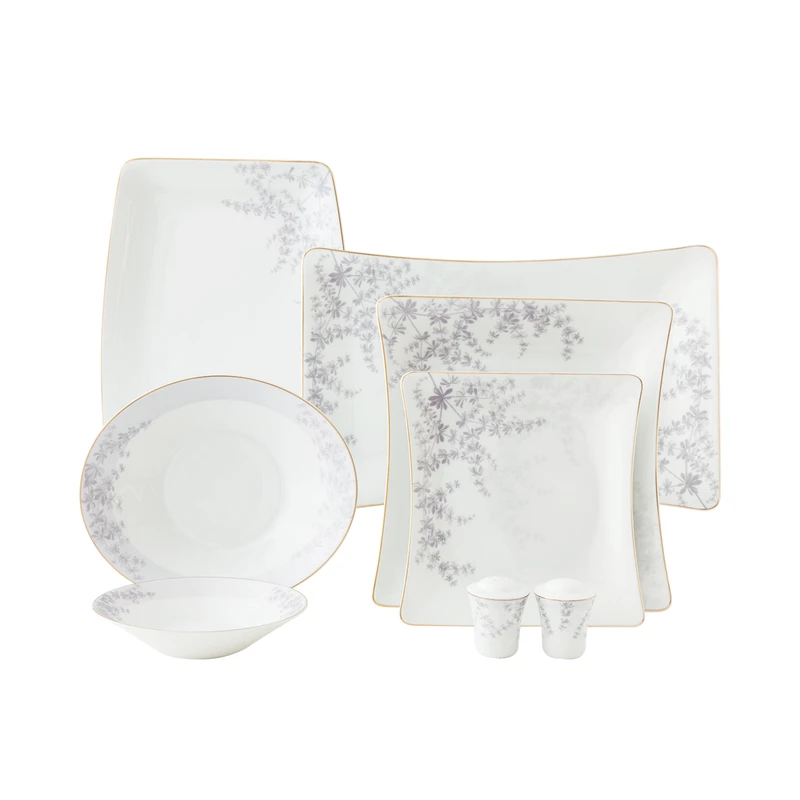    سرویس غذاخوری 30 پارچه چینی زرین ایران مدل وینچی فرن درجه یک