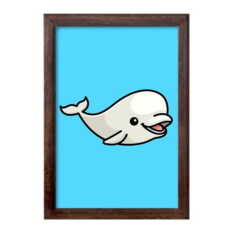 تابلو خندالو طرح حیوانات آبزی نهنگ کد 28158