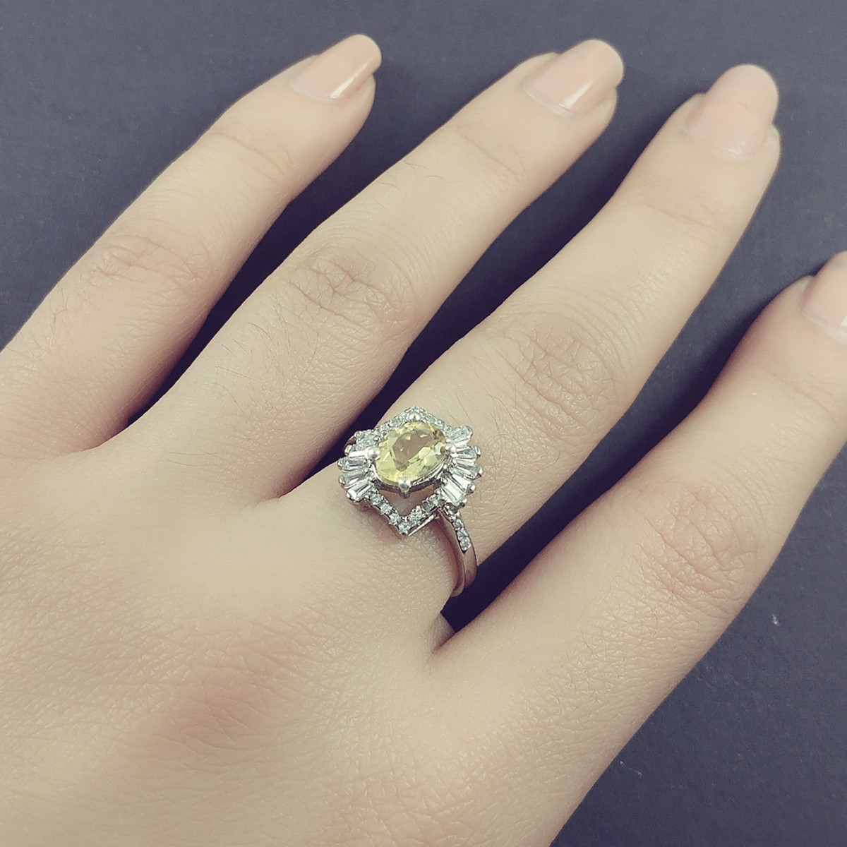 انگشتر نقره زنانه سلین کالا مدل سیترین کد 38