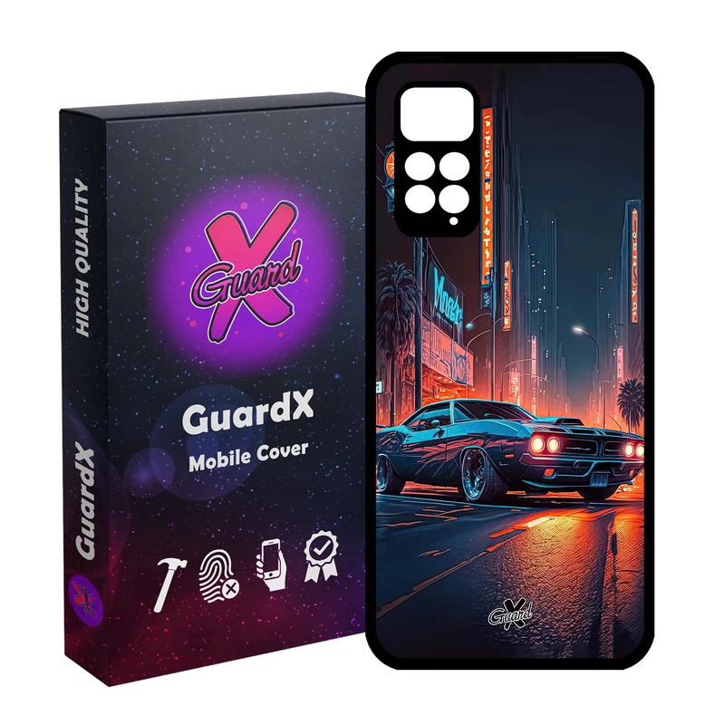 کاور گارد ایکس طرح ماشین مدل Glass10609 مناسب برای گوشی موبایل شیائومی Redmi Note 11 Pro 4G/5G