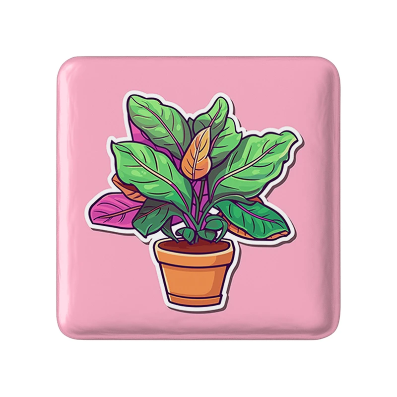 پیکسل خندالو طرح گل و گیاه مدل مربعی کد 36614