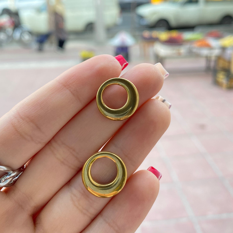 نیم ست زنانه استینلس استیل مدل دایره