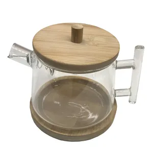 قوری مدل کفه و درب چوبی