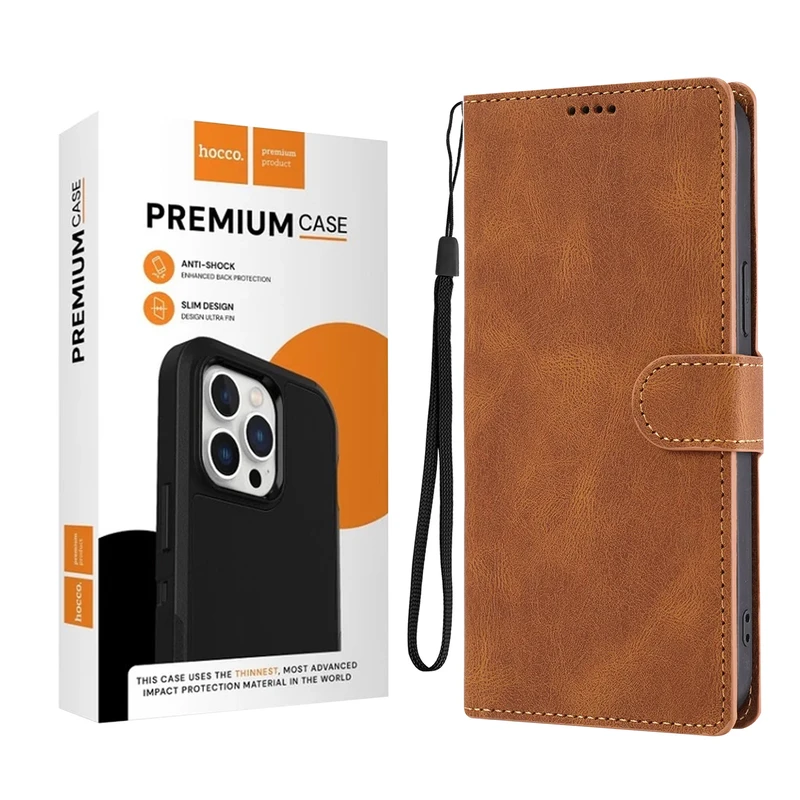 کیف کلاسوری هوکو مدل Flipcover Strap مناسب برای گوشی موبایل آنر Honor X7b به همراه بند