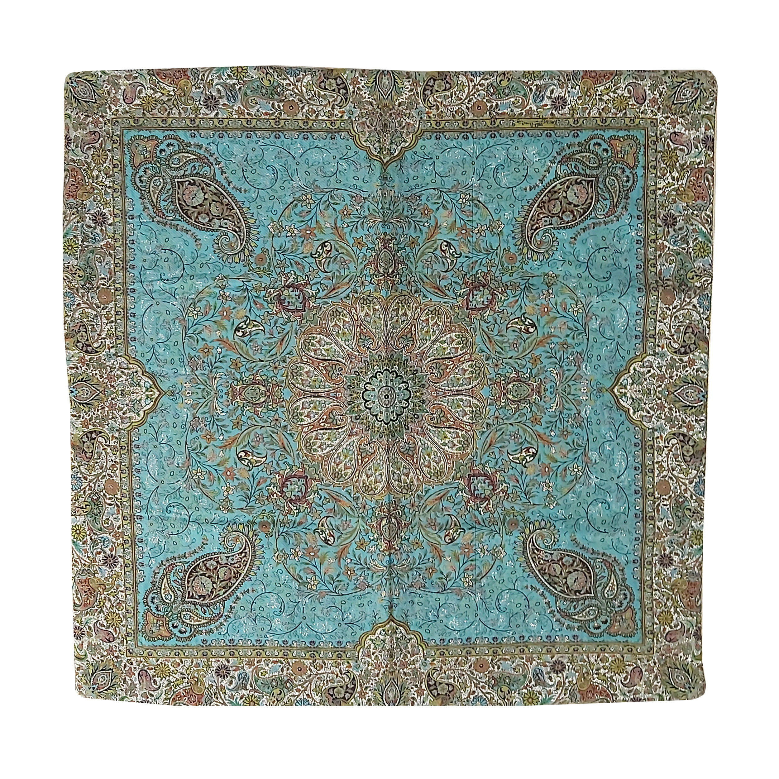  رومیزی ترمه سلطنتی یزد کد 1344_EIM