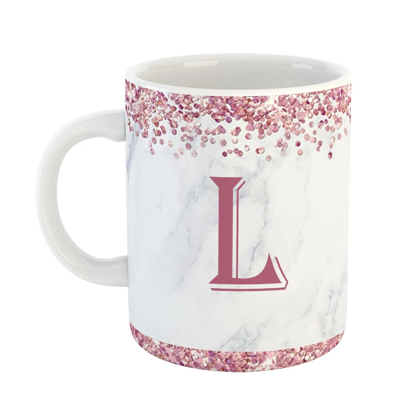 ماگ پاد افرین مدل فانتزی طرح حرف L کد 10