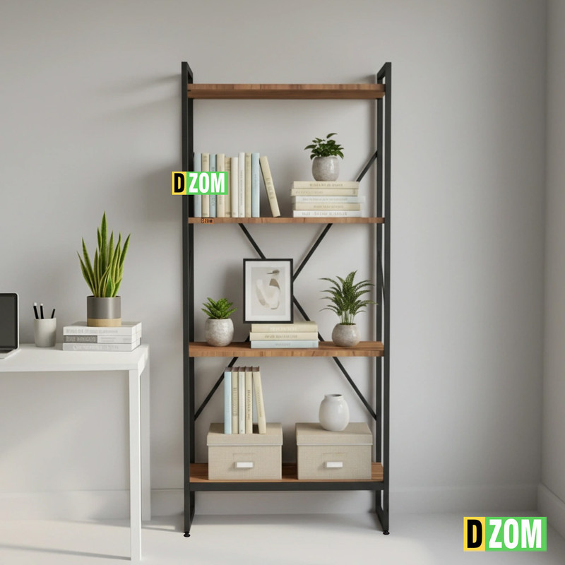 کتابخانه چهار طبقه دیزم مدل مونتاژی LIB_60×140_LIGHT