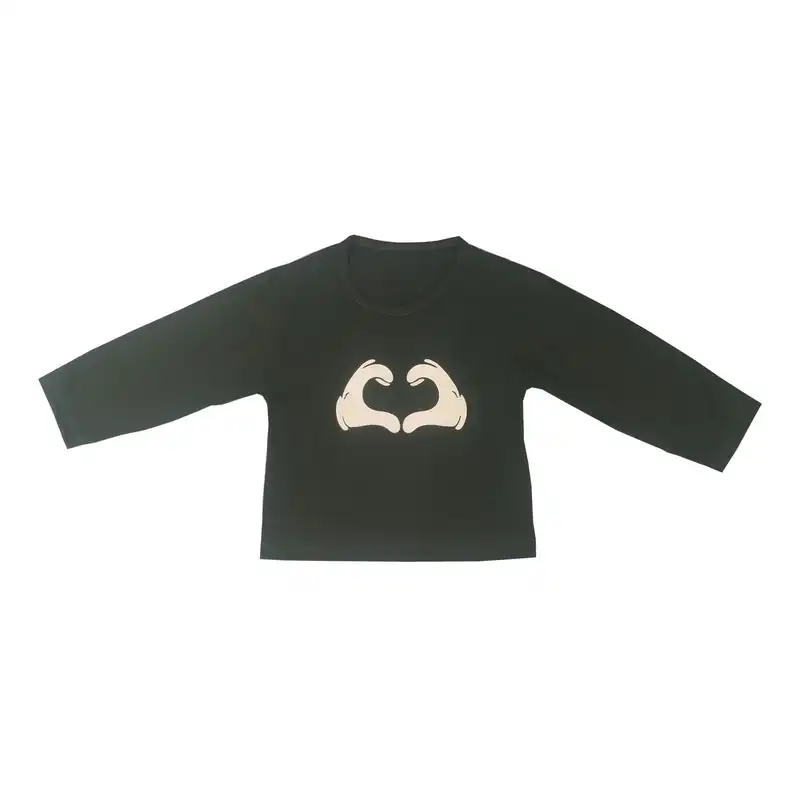 تی شرت آستین بلند بچگانه مدل 4034 رنگ سبز