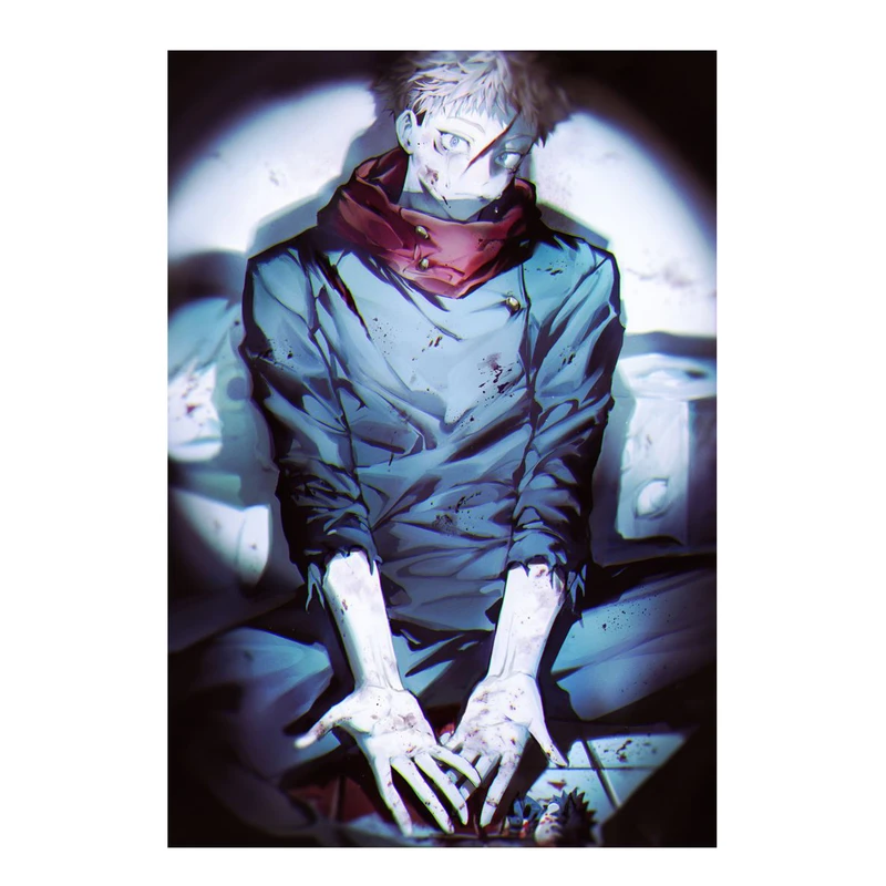 استیکر لپ تاپ و موبایل مدل انیمه طرح جوجوتسو کایسن ایتادوری یوجی jujutsu kaisen yuji itadori کد 646