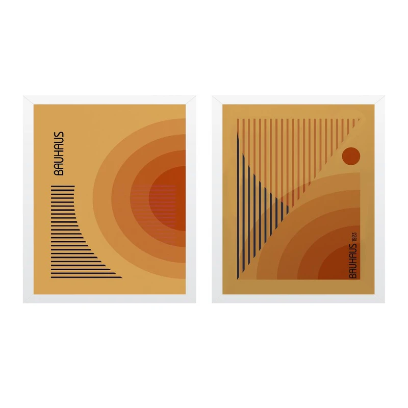 تابلو مدل وینتیج باهاوس-اشکال هندسی مجموعه 2 عددی