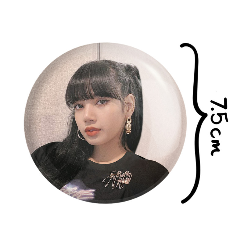 آینه جیبی خندالو مدل لیسا بلک پینک Black Pink  کد 14341