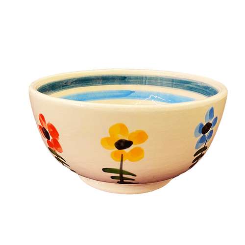 کاسه سفالی طرح رنگارنگ کد 2