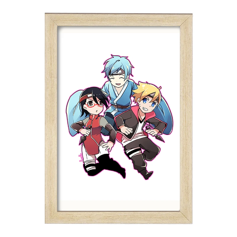 تابلو خندالو مدل سارادا و بوروتو و میتسوکی انیمه بوروتو Boruto  کد 15723