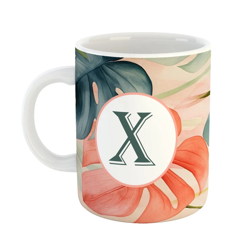 ماگ پادآفرین مدل فانتزی طرح حرف X کد 35