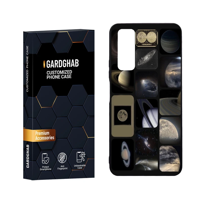  کاور گارد قاب مدل دور ژله ای پشت گلس کهکشان مناسب برای گوشی موبایل هوآوی Y7a