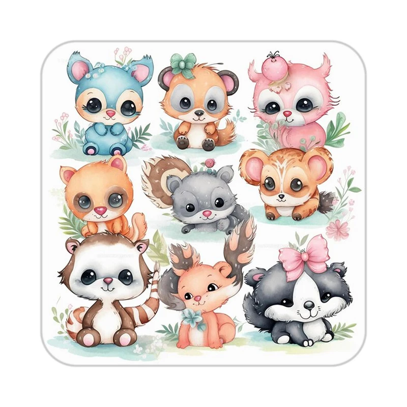 زیر لیوانی کاکتی طرح حیوانات کارتونی مدل mp28559