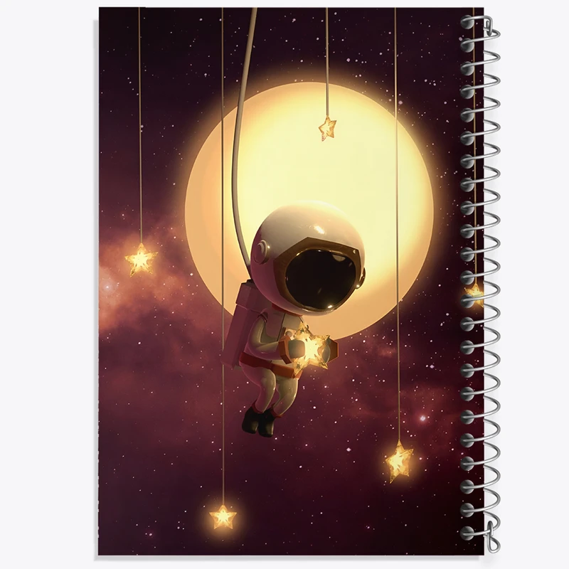 دفتر لیست خرید 50 برگ خندالو طرح فضانورد کد F6439