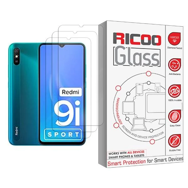 محافظ صفحه نمایش ریکو مدل Glass MIX003 مناسب برای گوشی موبایل شیائومی Redmi 9i Sport بسته سه عددی