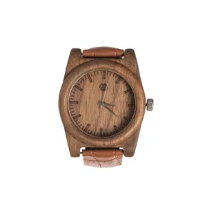 ساعت مچی عقربه‌ ای مردانه مدل چوبی