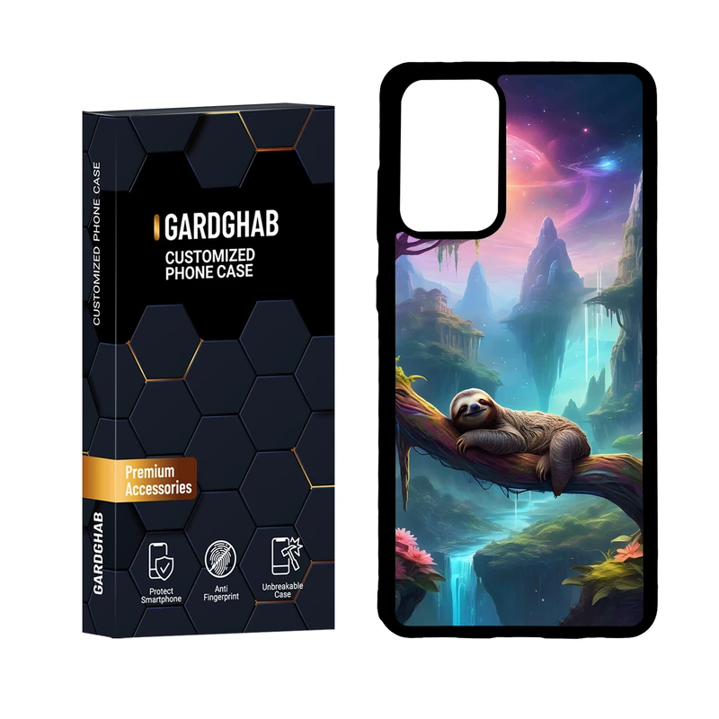 کاور گارد قاب مدل پشت گلس هنری مناسب برای گوشی موبایل سامسونگ Galaxy A72