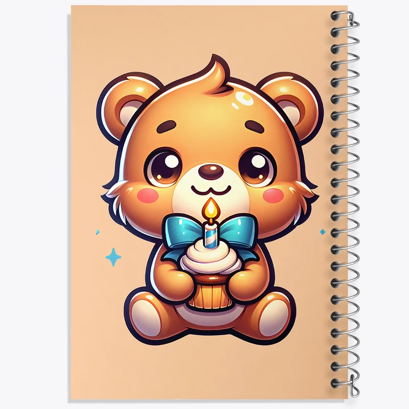 دفتر شطرنجی 50 برگ خندالو طرح خرس کیوت کد F7737