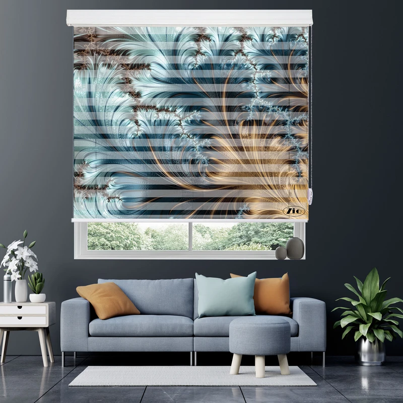 پرده زبرا زیو مدل 3D-1227 سایز 200x280 سانتی متر