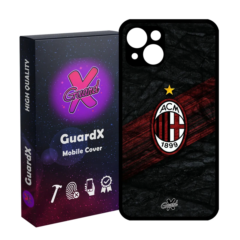 کاور گارد ایکس طرح AC Milan مدل Glass10057 مناسب برای گوشی موبایل اپل iPhone 13
