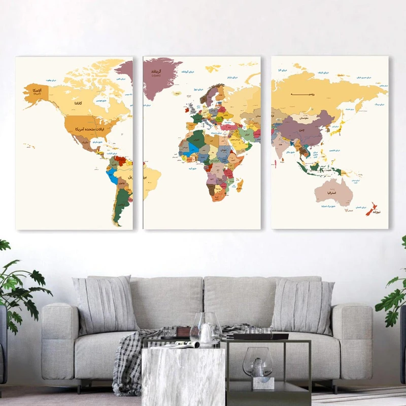 تابلو شاسی کد GT11 طرح نقشه جهان بسته 3 عددی