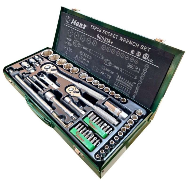 جعبه بکس هنس مدل +9655M مجموعه 55 عددی جعبه بکس هنس مدل +9655M مجموعه 55 عددی