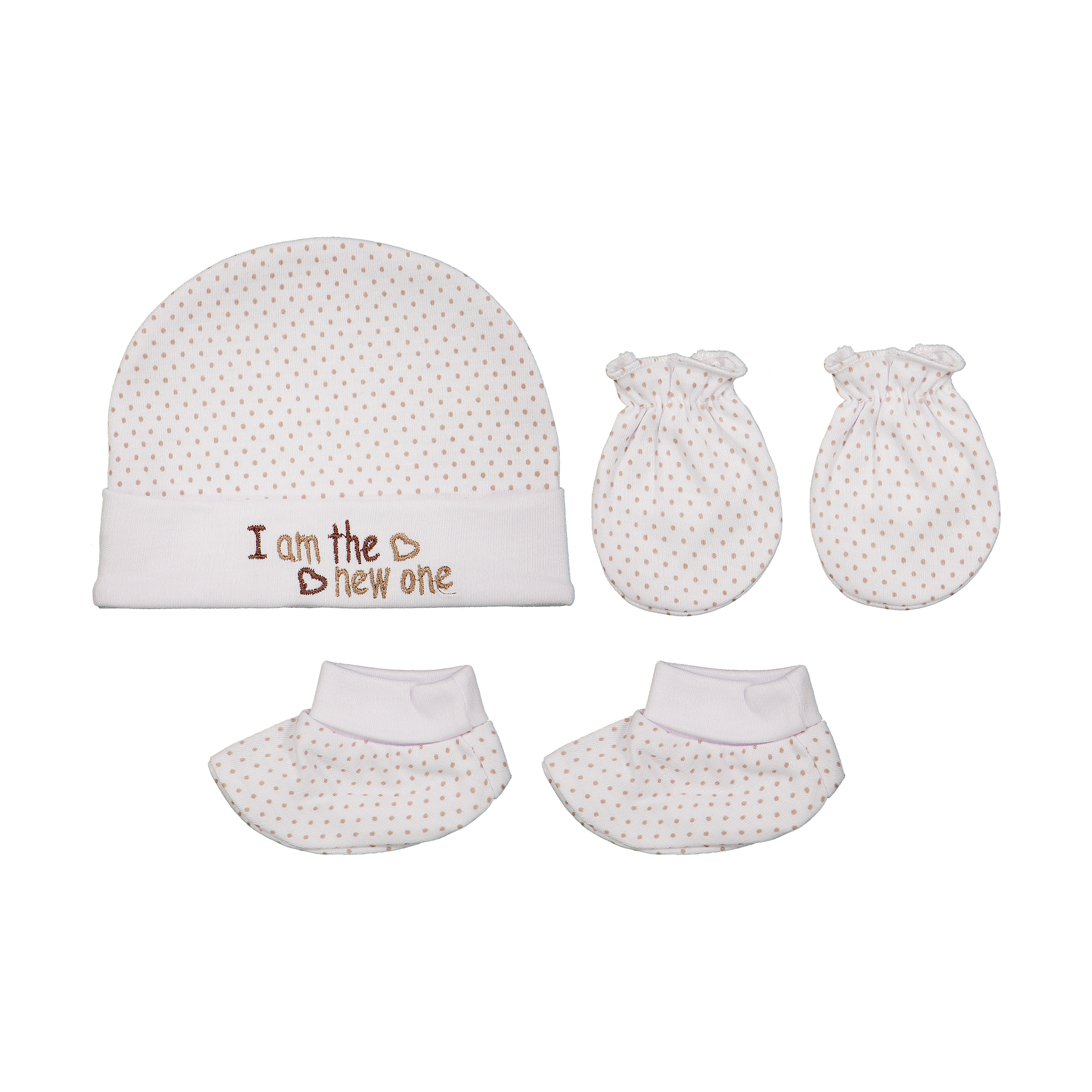 ست کلاه و دستکش و پاپوش نوزادی پاپو مدل newone224