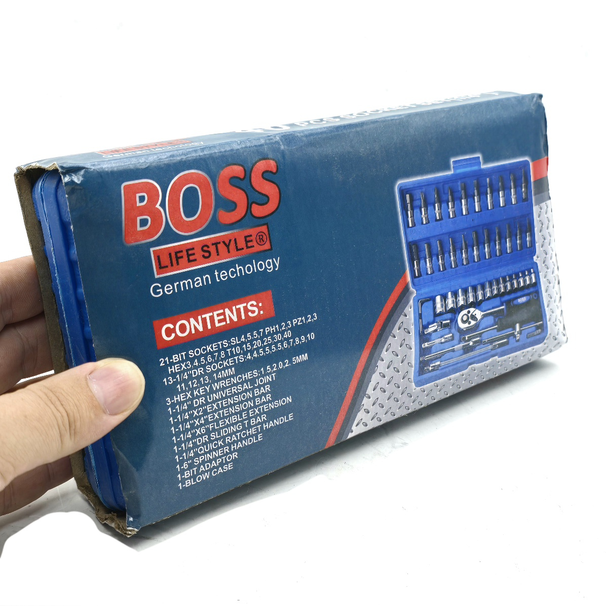 جعبه بکس باس مدل BLUE BOXE-46-LIFE-STYLE مجموعه 46 عددی