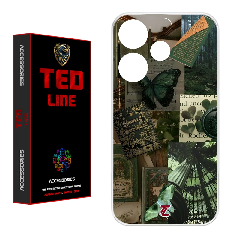 کاور تد لاین طرح کلاژ هنری کد 1118 مناسب برای گوشی موبایل شیائومی Redmi 13 4G