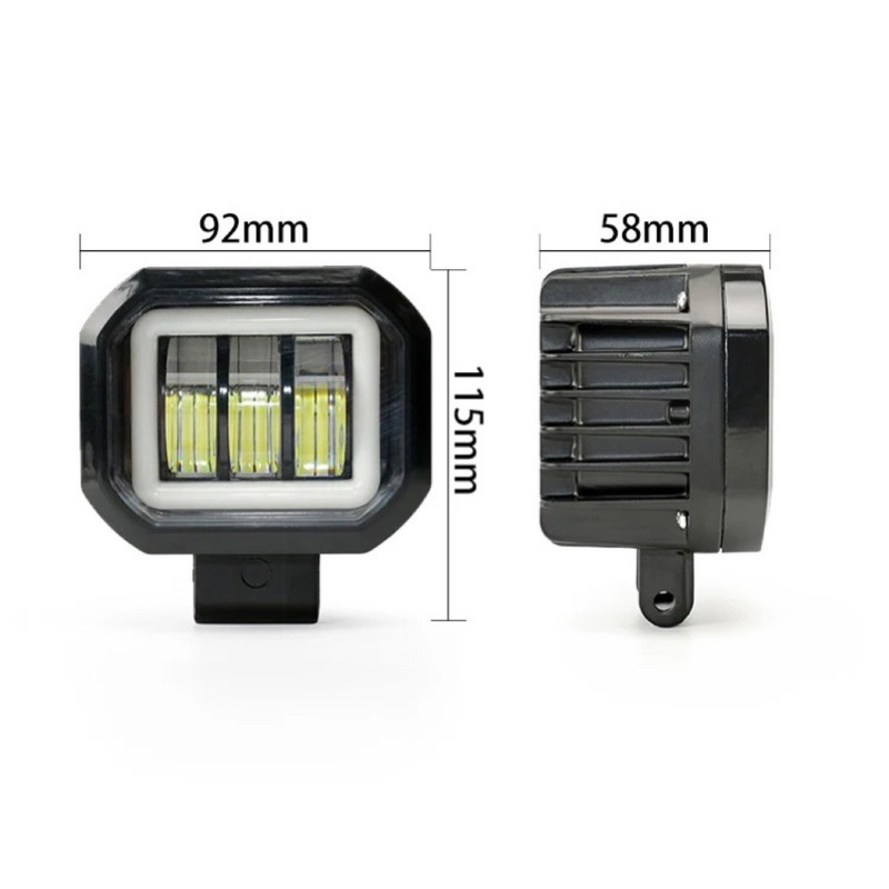 پرژکتور خودرو طرح تایگر مدل 3-LED بسته دو عددی