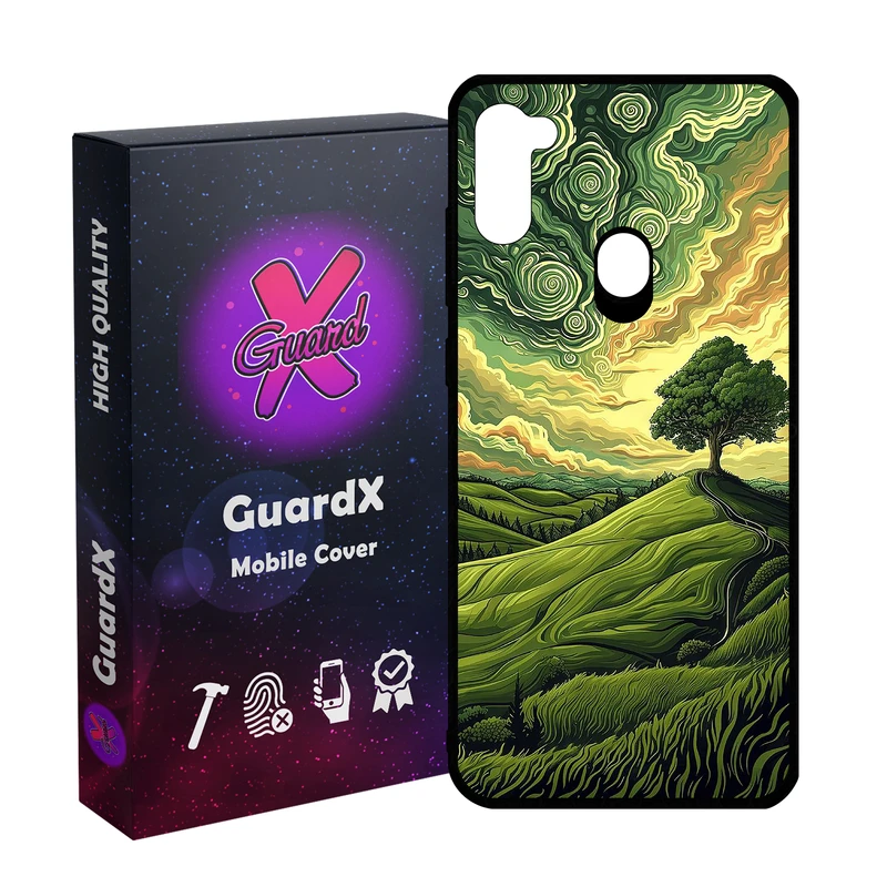 کاور گارد ایکس طرح دشت سبز مدل  Glass10790 مناسب برای گوشی موبایل سامسونگ Galaxy A11/M11