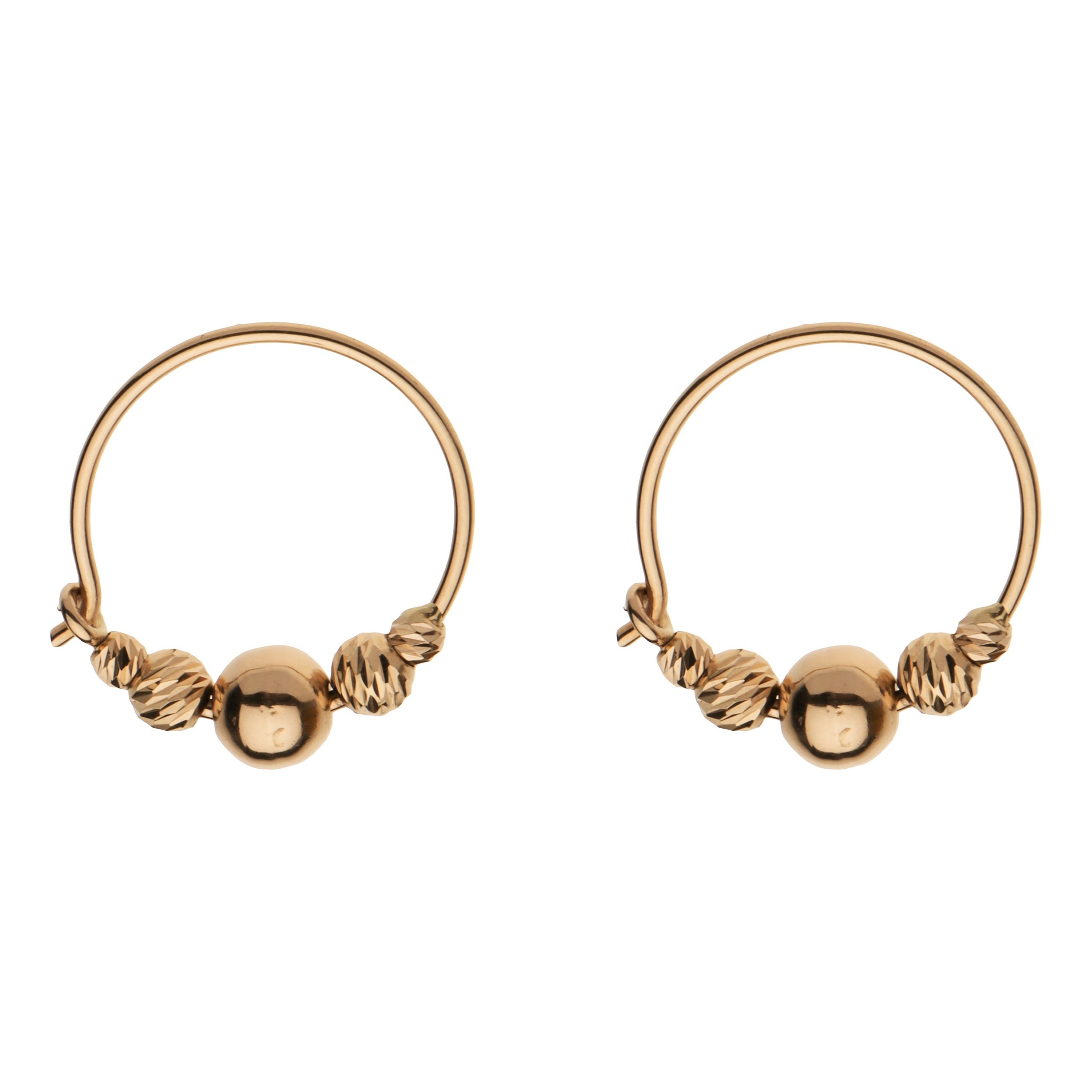 گوشواره حلقه‌ای طلا 18 عیار زنانه گلدم مدل E-3070013