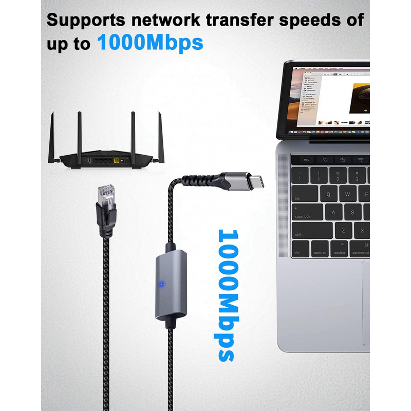 کابل تبدیل RJ45 به USB-C اسمارطور مدل RJ-C