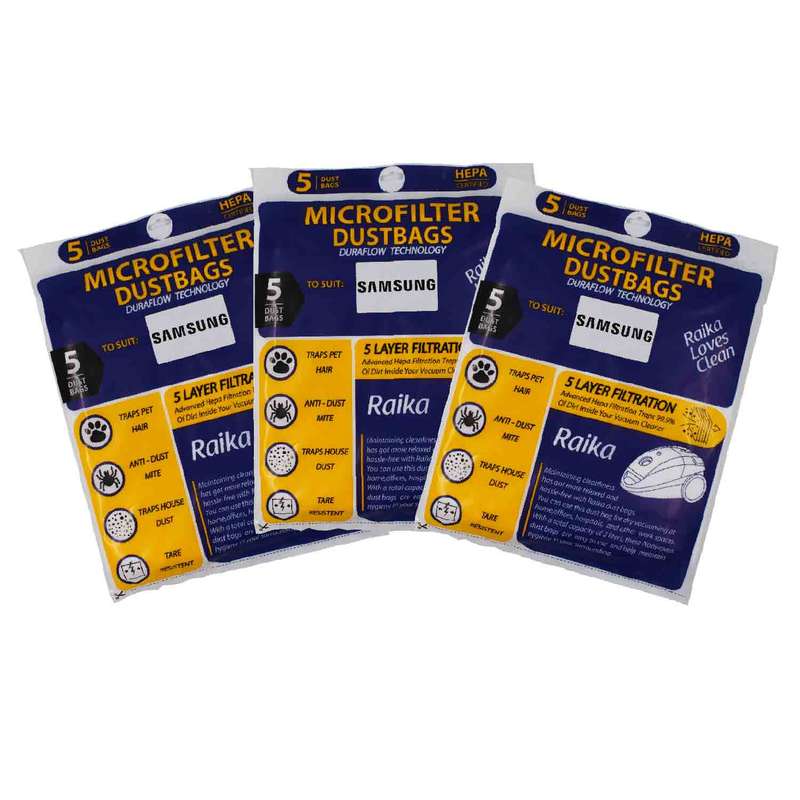 پاکت جاروبرقی رایکا مدل 01 مناسب برای جاروبرقی صنام سه بسته 5 عددی