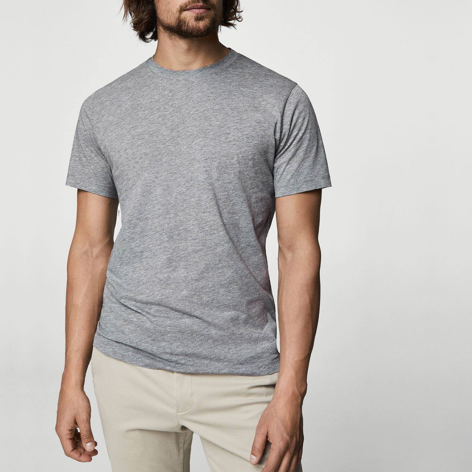تی شرت آستین کوتاه مردانه مانگو مدل GR707CHE -  - 3